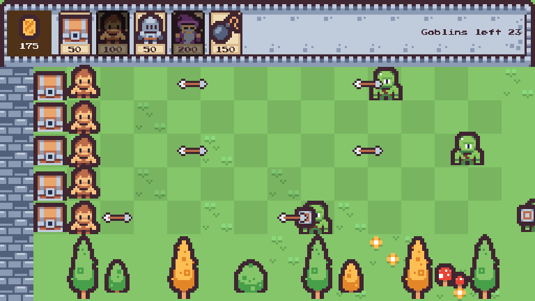 The finished tower defence game
