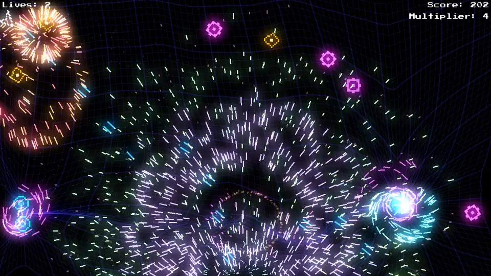 The finished Geometry Wars game